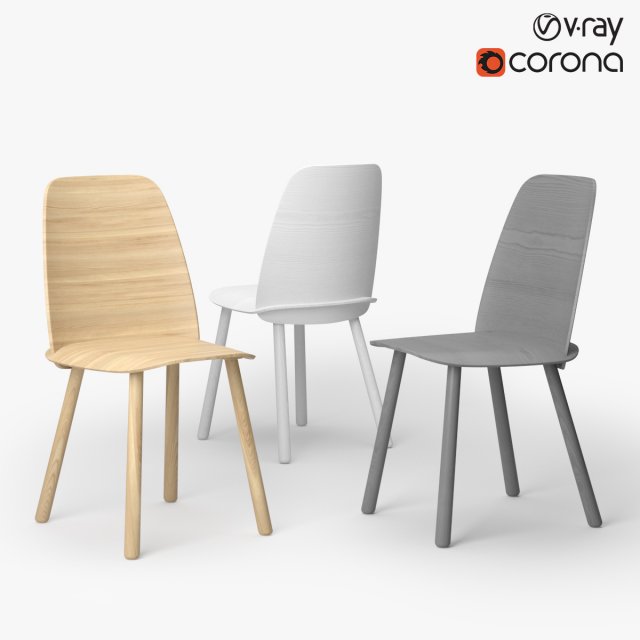 muuto nerd chair 3D Model .c4d .max .obj .3ds .fbx .stl .blend 