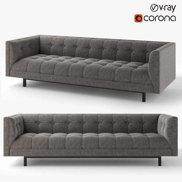 restoration hardware madison sofa 3D Model .c4d .max .obj .3ds .fbx .stl .blend 