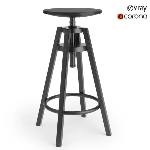 ikea dalfred bar stool 3D Model .c4d .max .obj .3ds .fbx .stl .blend 