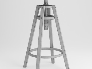 ikea dalfred bar stool 3D 모델