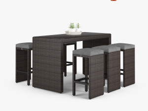 outdoor bar set Modelo 3D