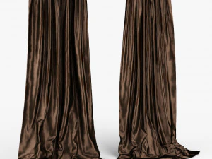 silk curtains 3D Model