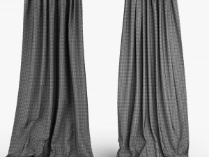 silk curtains 3D Model