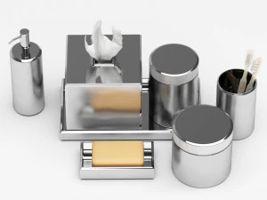 restoration hardware laval bath accessories 3D Model