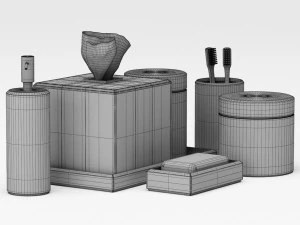 restoration hardware laval bath accessories 3D Model