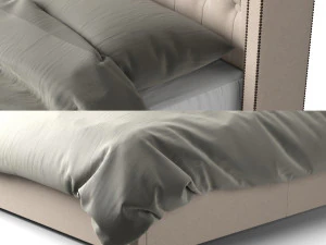 restoration hardware adler shelter diamond bed 3D Model