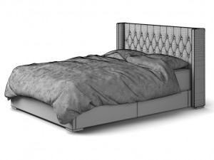 restoration hardware adler shelter diamond bed 3Dモデル