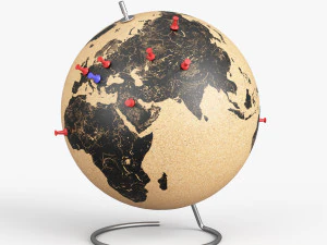 korkowy globus Model 3D