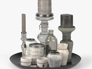 juego de velas Modelo 3D