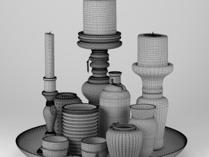 candle set 3D Model