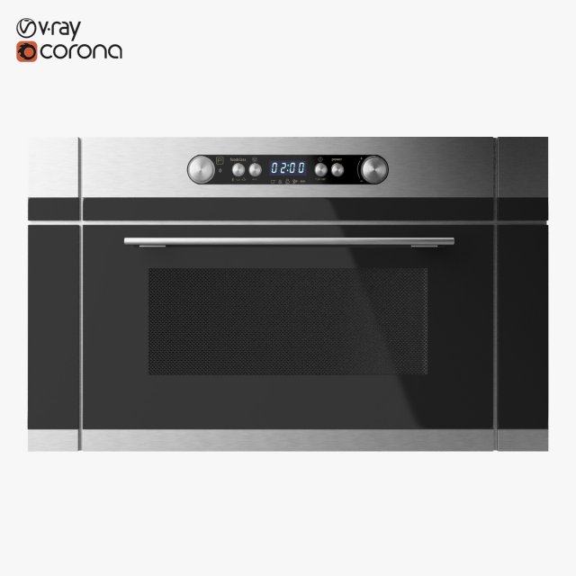 ikea nutid microwave oven 3D 模型 .c4d .max .obj .3ds .fbx .stl .blend 