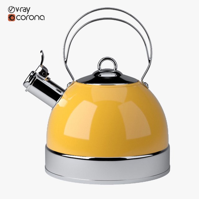 stove top kettle Modelo 3D .c4d .max .obj .3ds .fbx .stl .blend 