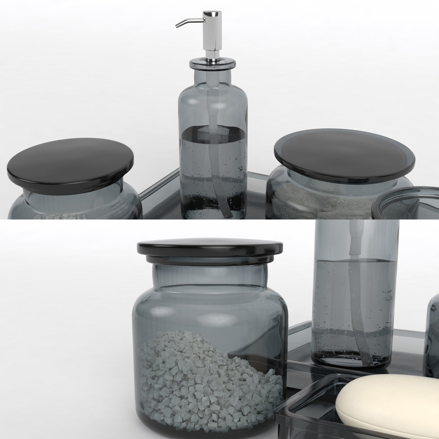 Pharmacy Glass Bath Accessories