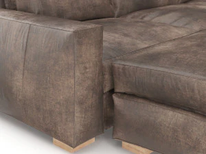 restoration hardware maxwell modular leather sofa 3D Model
