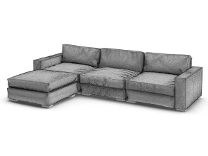 restoration hardware maxwell modular leather sofa 3D Model