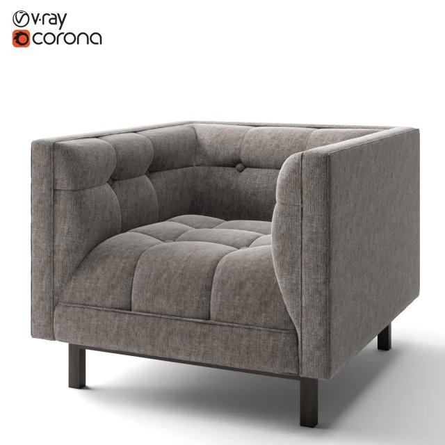 restoration hardware madison chair 3D Model .c4d .max .obj .3ds .fbx .stl .blend 