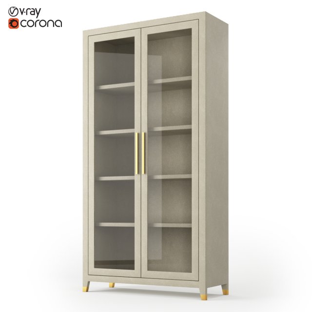 restoration hardware glass cabinet Modelo 3D .c4d .max .obj .3ds .fbx .stl .blend