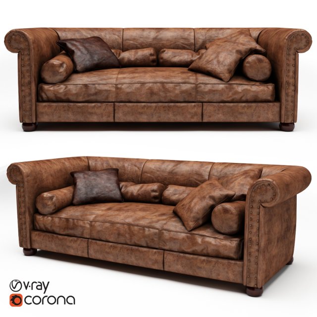 baxter alfred sofa 3D 모델 .c4d .max .obj .3ds .fbx .stl .blend 