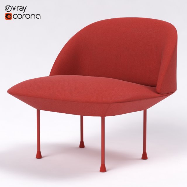 muuto oslo chair Modelo 3D .c4d .max .obj .3ds .fbx .stl .blend 