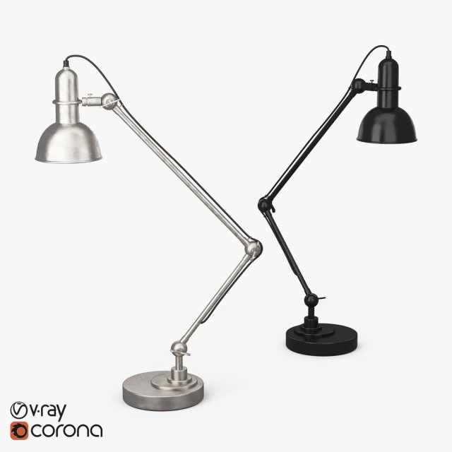 restoration hardware scripps task lamp 3D Model .c4d .max .obj .3ds .fbx .stl .blend 