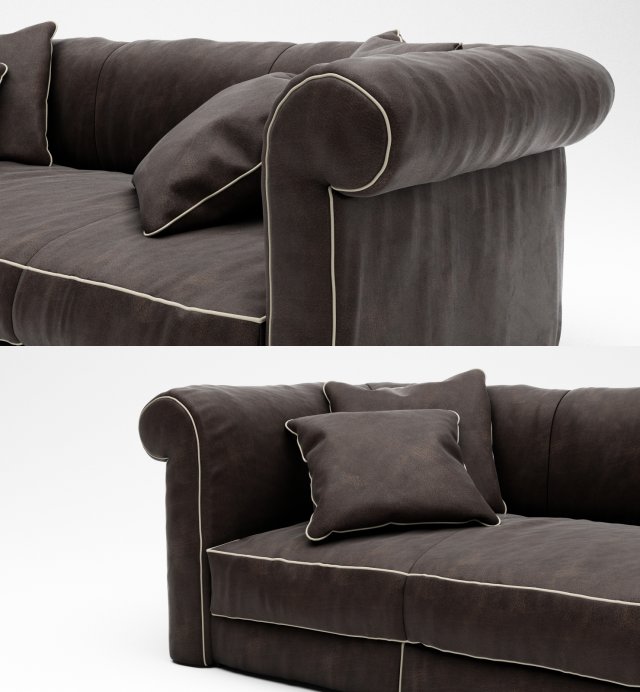 baxter alfred soft sofa Modello 3D .c4d .max .obj .3ds .fbx .stl .blend 