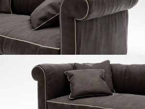 baxter alfred soft sofa Modèle 3D