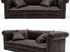 baxter alfred soft sofa Modello 3D