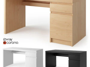escritorio ikea malm Modelo 3D