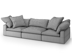 restoration hardware cloud modular fabric sofa Modello 3D