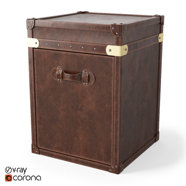 restoration hardware mayfair steamer trunk 3D Model .c4d .max .obj .3ds .fbx .stl .blend 