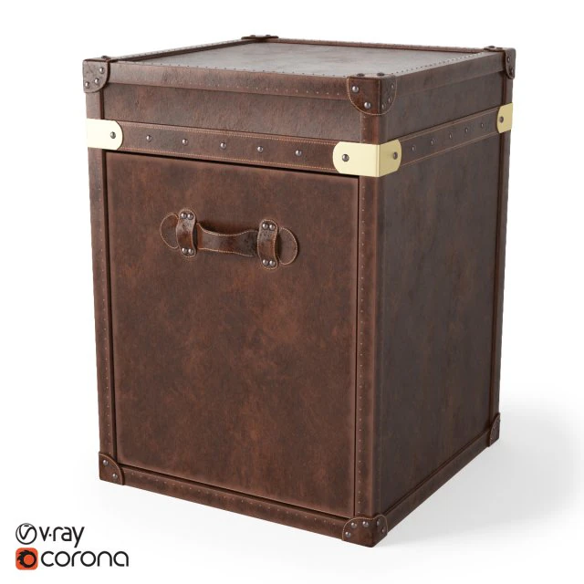 restoration hardware mayfair steamer trunk 3D Model .c4d .max .obj .3ds .fbx .stl .blend