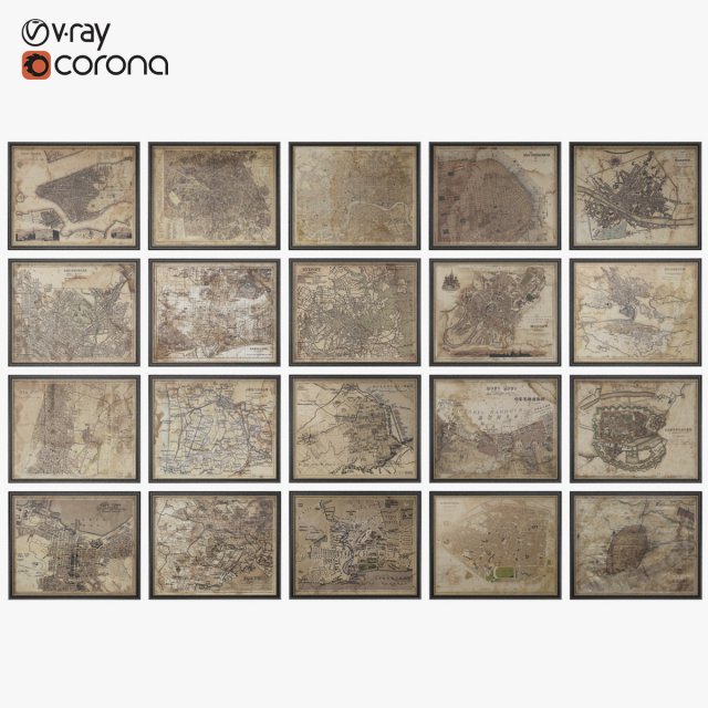 restoration hardware circa maps 3D Model .c4d .max .obj .3ds .fbx .stl .blend 