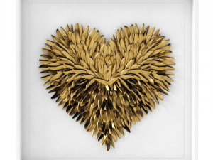 restoration hardware feathered heart art 3D मॉडल