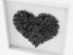 restoration hardware feathered heart art 3D मॉडल