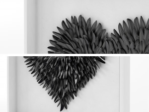 restoration hardware feathered heart art 3D मॉडल