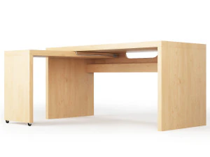 ikea malm desk with pull-out panel 3D Model
