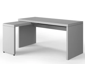 ikea malm desk with pull-out panel 3D Model