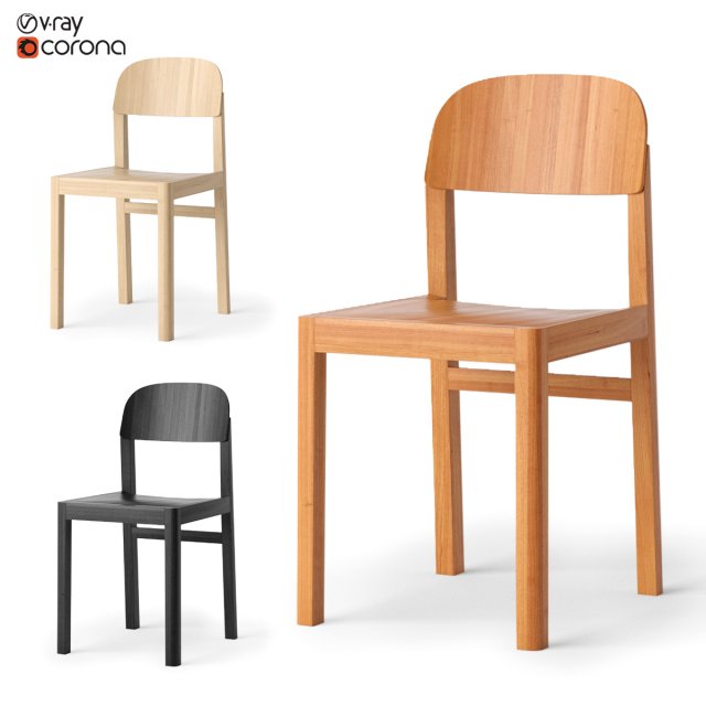 muuto workshop chair 3D Model .c4d .max .obj .3ds .fbx .stl .blend 
