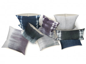 restoration hardware hand-dyed shibori velvet pillows 3D Model