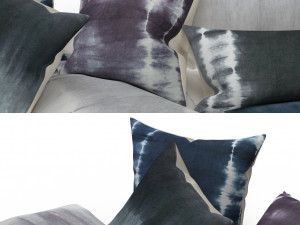 restoration hardware hand-dyed shibori velvet pillows 3D Model