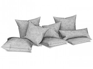 restoration hardware hand-dyed shibori velvet pillows 3D Model