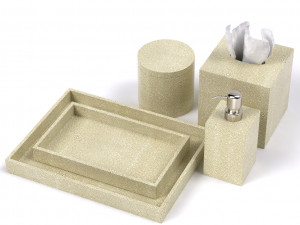restoration hardware shagreen bath accessories Modello 3D