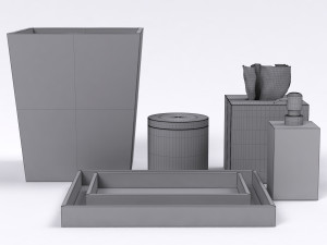 restoration hardware shagreen bath accessories Modello 3D