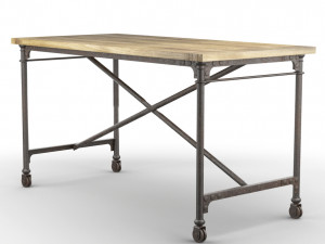 restoration hardware flatiron desk 3D Model