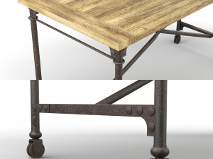 restoration hardware flatiron desk 3D Model