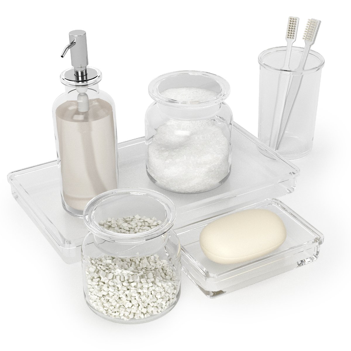 Pharmacy Glass Bath Accessories