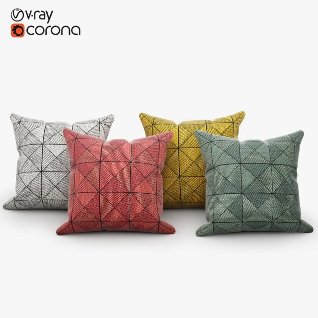 muuto tile cushion 3D Model .c4d .max .obj .3ds .fbx .stl .blend 