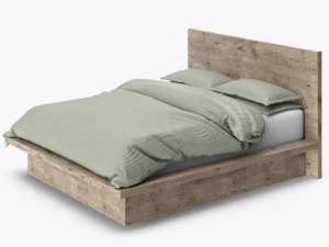 restoration hardware reclaimed russian oak platform bed 3D Model