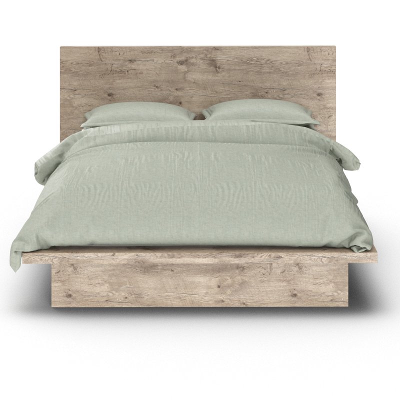 Reclaimed russian shop oak platform bed