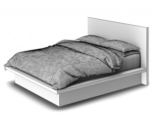 restoration hardware reclaimed russian oak platform bed 3D 모델